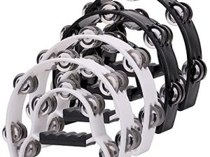 CEE 4Pack 10inch Half Moon Musical Tambourine