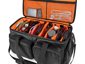 Trunab DJ Cable File Bag with Detachable Padded Bottom and Dividers