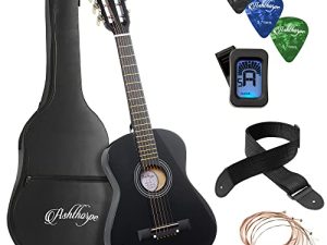 Ashthorpe 30-inch Beginner Acoustic Guitar Package (Black)