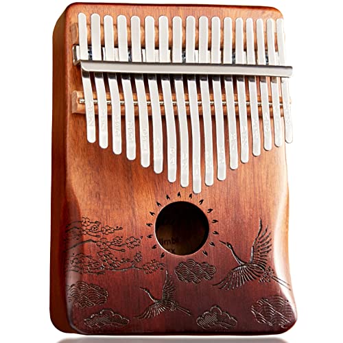TienClef Kalimba Thumb Piano with Engraved Notes Crane Pattern Finger Piano Portable Musical Instrument with Music Book for Kids Adult Beginner (Coffee) TienClef Kalimba Thumb Piano with Engraved Notes Crane Pattern Finger Piano Portable Musical Instrument with Music Book for Kids Adult Beginner (Coffee)