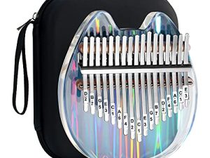 Beveetio Clear Kalimba Thumb Piano With Eva Protective Case
