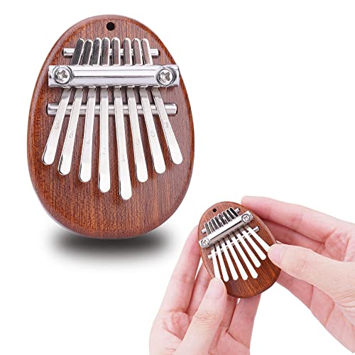 Wellerly 8 Key Mini Kalimba Thumb Piano - De-stress Fidget Music Toys - Mbira Likembe Sanza Finger Piano - Portable Marimba Pendant Musical Instrument Gifts for Kids and Adult - Oval Shaped Wellerly 8 Key Mini Kalimba Thumb Piano - De-stress Fidget Music Toys - Mbira Likembe Sanza Finger Piano - Portable Marimba Pendant Musical Instrument Gifts for Kids and Adult - Oval Shaped
