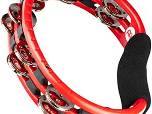 Meinl Percussion Traditional Synthetic Handheld Tambourine Musical Instrument for Recording or Live — NOT Made in China — Double Row Jingles