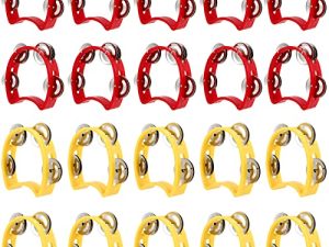 MUKLEI 20 Pack 4" Mini Handheld Tambourine