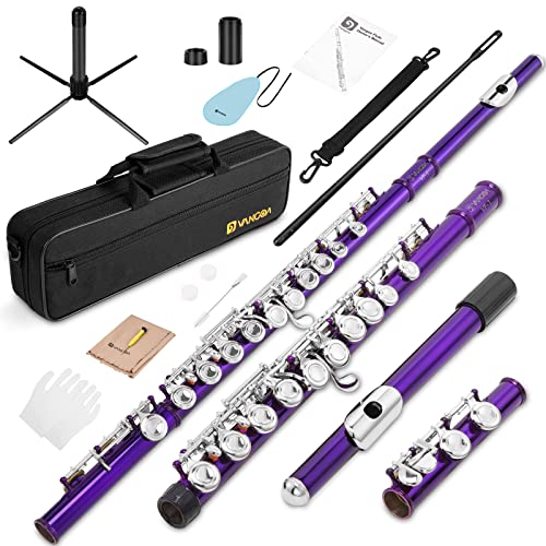 Vangoa Closed Hole C Flute for Beginners Kids Student 16 Keys Flute Instrument Nickel Plated Flute with Case Vangoa Closed Hole C Flute for Beginners Kids Student 16 Keys Flute Instrument Nickel Plated Flute with Case
