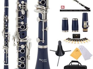Mendini by Cecilio B Flat Beginner Clarinet with 2 Barrels