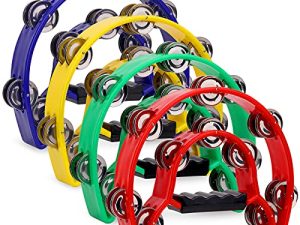 4 Pack 10" Double Row Tambourine