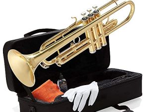 Mendini By Cecilio Bb Trumpet - Trumpets for Beginner or Advanced Student w/Case
