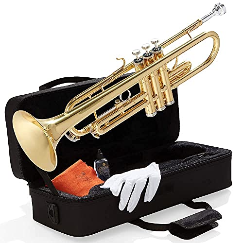 Mendini By Cecilio Bb Trumpet - Trumpets for Beginner or Advanced Student w/Case Mendini By Cecilio Bb Trumpet - Trumpets for Beginner or Advanced Student w/Case