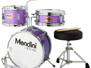 Mendini By Cecilio Kids Drum Set - Junior Kit w/ 4 Drums (Bass