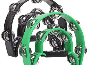 2Pack 10 Inch Double Row Tambourine for Adult