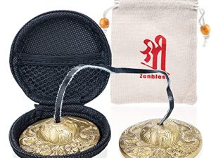ZenBless Tibetan Dragon Embossed Tingsha Cymbals 2pcs