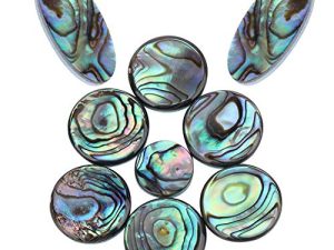 9pcs Sax Abalone Shell Key Buttons Saxophone Key Inlays Button Musical Instrument Accessory for Soprano Alto Tenor Saxophones
