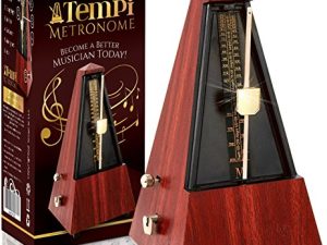 Tempi Metronome for Musicians - Includes Ebook and 2-Year Warranty - Mechanical Metronome for Piano