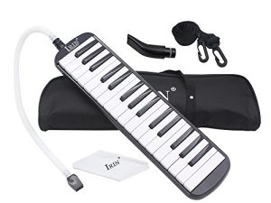 Btuty 32 Keys Melodica Piano Musical Instrument for Beginner Gift with Carrying Bag (black)