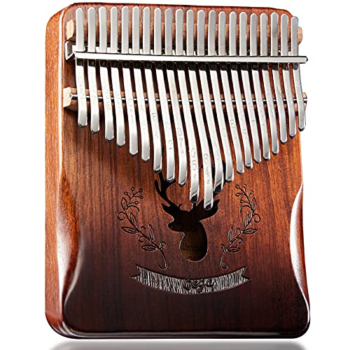 Kalimba Thumb Piano 21 Keys with Engraved Notes Deer Pattern Handhold Cute Finger Piano Acacia Solid Wood Portable Musical Instrument with Music Book for Kids Adult Beginner (Gradual Coffee) Kalimba Thumb Piano 21 Keys with Engraved Notes Deer Pattern Handhold Cute Finger Piano Acacia Solid Wood Portable Musical Instrument with Music Book for Kids Adult Beginner (Gradual Coffee)