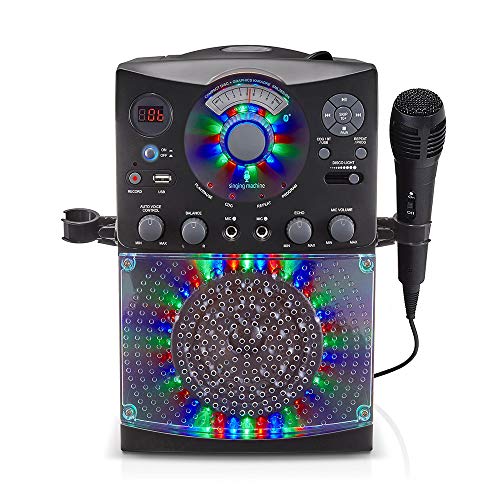 Singing Machine SML385UBK Bluetooth Karaoke System with LED Disco Lights Singing Machine SML385UBK Bluetooth Karaoke System with LED Disco Lights
