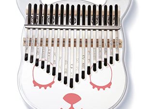 Byla Kalimba 17 keys Clear Acrylic Deer Cartoon Shape Portable Transparent Crystal Thumb piano Finger piano Mbira Calimba Marimba Musical Instruments for Kids