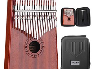 GECKO Kalimba 17 Keys Thumb Piano with Waterproof Protective Box