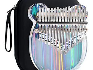Beveetio Clear Kalimba Thumb Piano With Eva Protective Case