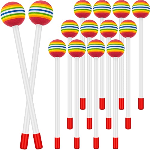12 Pcs Lollipop Drum Mallet Sticks Round Rainbow Hammer Percussion Sticks Plastic Drumsticks for Kids Child Mallet Musical Toy Mallet Hand Foam Hammer Toy for Adults Musical Instrument Accessories 12 Pcs Lollipop Drum Mallet Sticks Round Rainbow Hammer Percussion Sticks Plastic Drumsticks for Kids Child Mallet Musical Toy Mallet Hand Foam Hammer Toy for Adults Musical Instrument Accessories