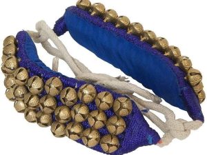 Ghungroo Anklet Bells Handmade Big Bells Musical Dancing Instrument Classical Kathak Bharatanatyam Kuchipudi Ghungroo (BLUE 4 LINE)