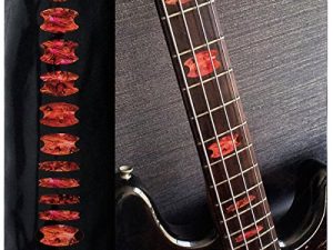 Jakamou Oval Crown Block Base Position Mark Musical Instrument Inlay Sticker (RD) FB-298OC-RD