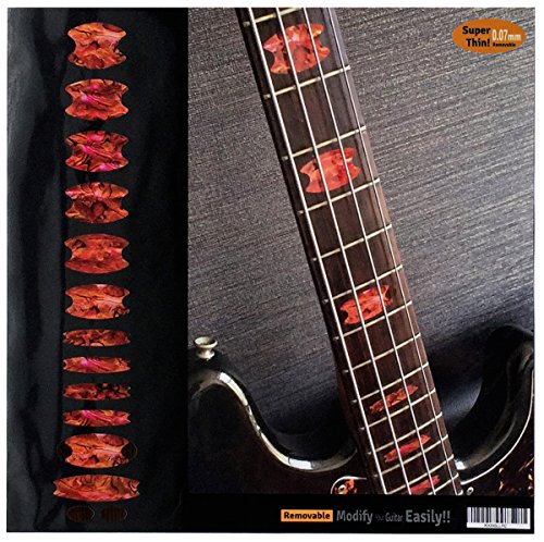 Jakamou Oval Crown Block Base Position Mark Musical Instrument Inlay Sticker (RD) FB-298OC-RD Jakamou Oval Crown Block Base Position Mark Musical Instrument Inlay Sticker (RD) FB-298OC-RD